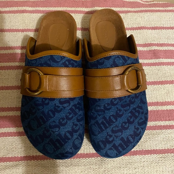 See by Chloé Canvas Printed Sandals - Picture 1 of 5